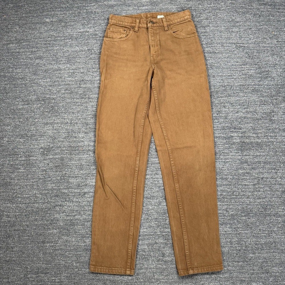 Vintage Levis Jeans Women 28x31 Brown 90s Made USA Denim Pant 550 Relaxed 7 Med